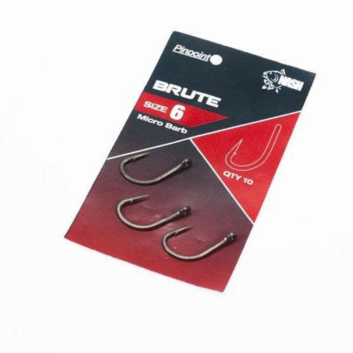 NASH BRUTE MICRO BARBED HOOKS SIZE 8
