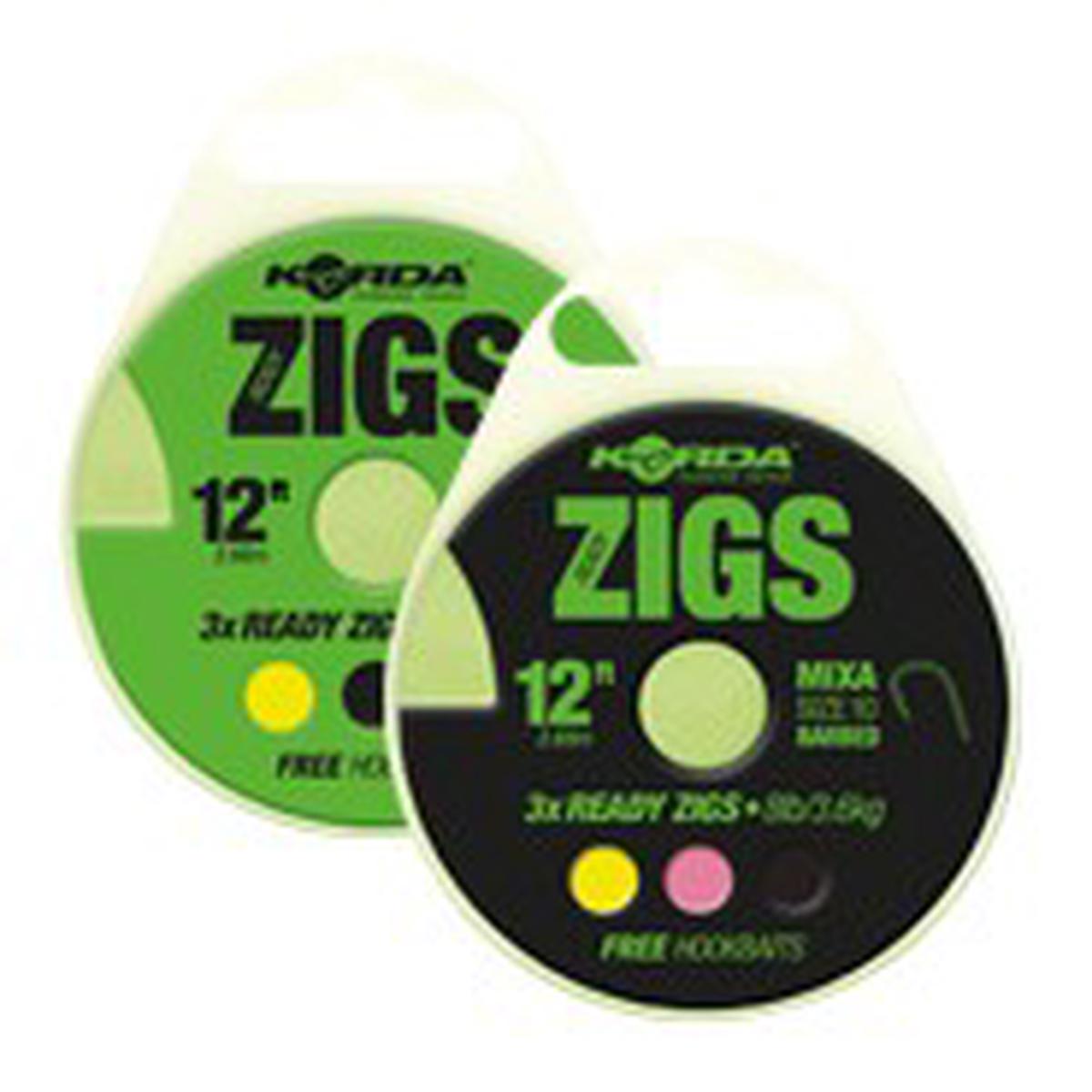 Korda Ready Tied Zig Rigs Barbed