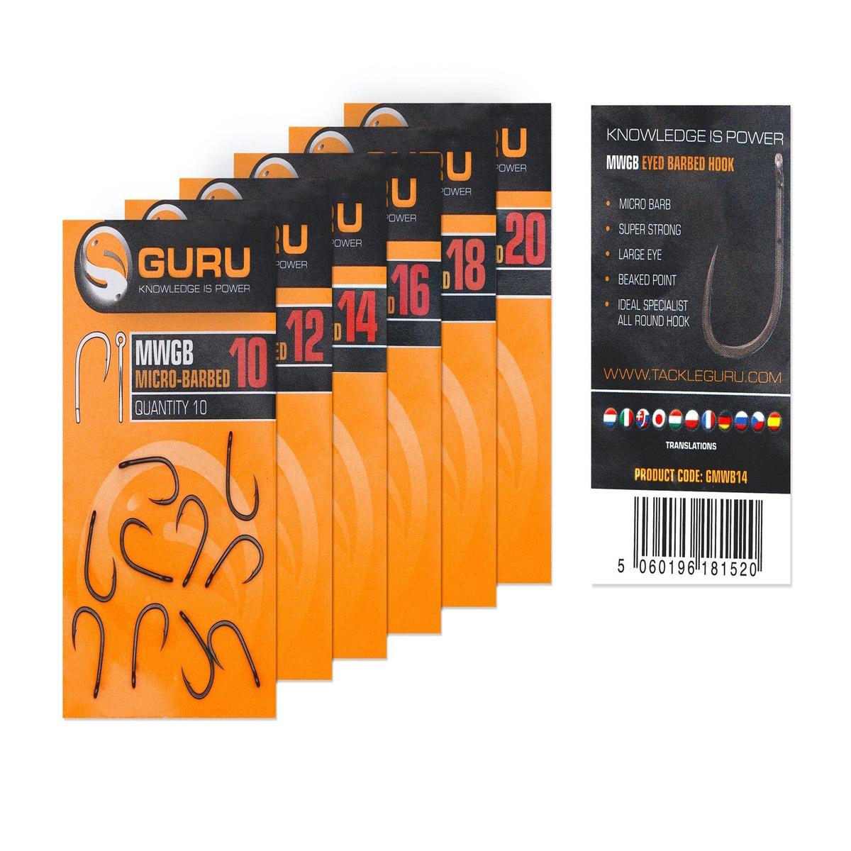 Guru MWGB Micro-Barbed Eyed Hooks