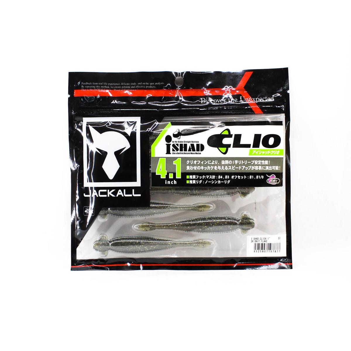 Jackall Soft Lure I Shad Clio 4.1 Inches SK Bait Flake (7877)