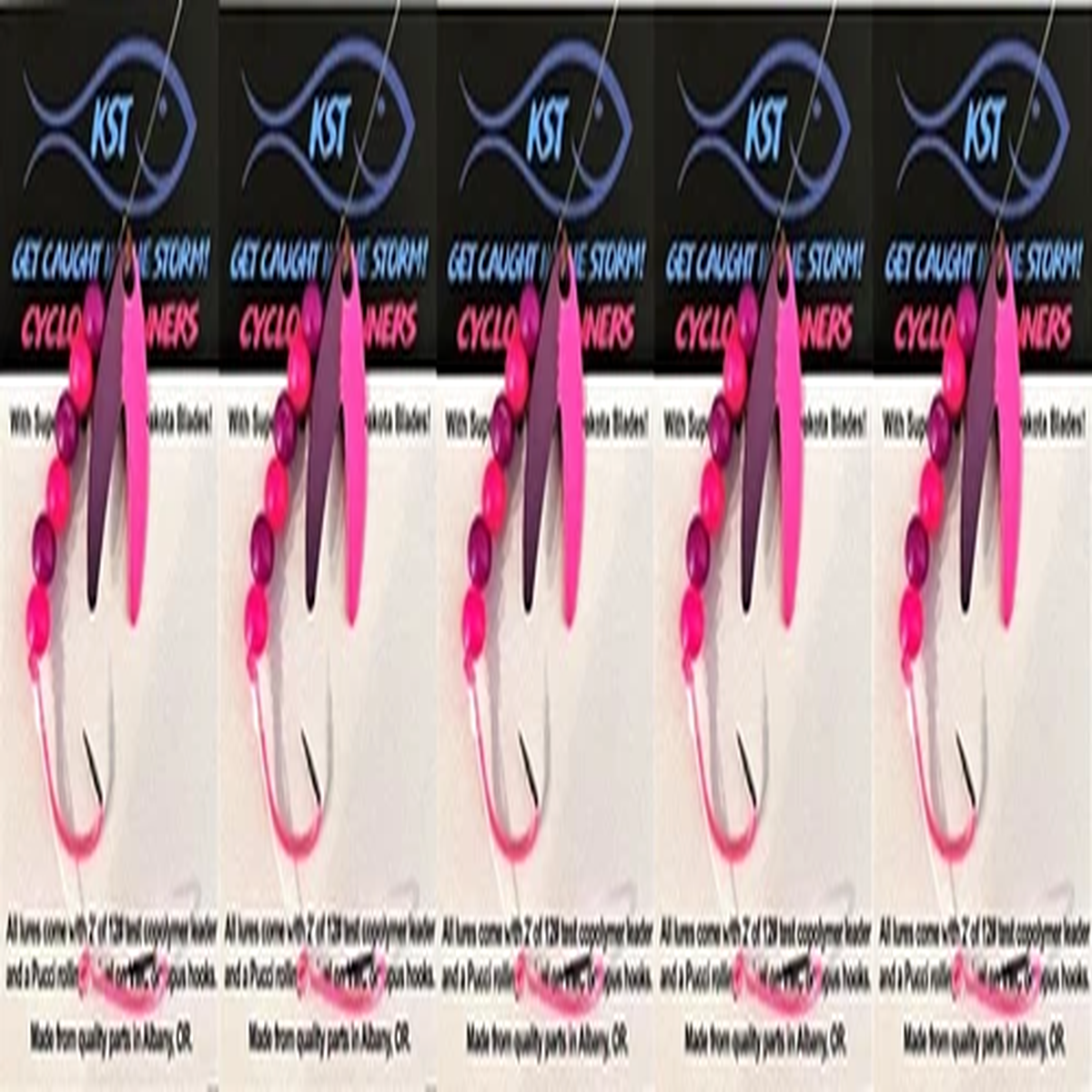 KOKANEE TROUT FISHING TACKLE 5 PLUSH CYCLONE SPINNER FISHING LURES