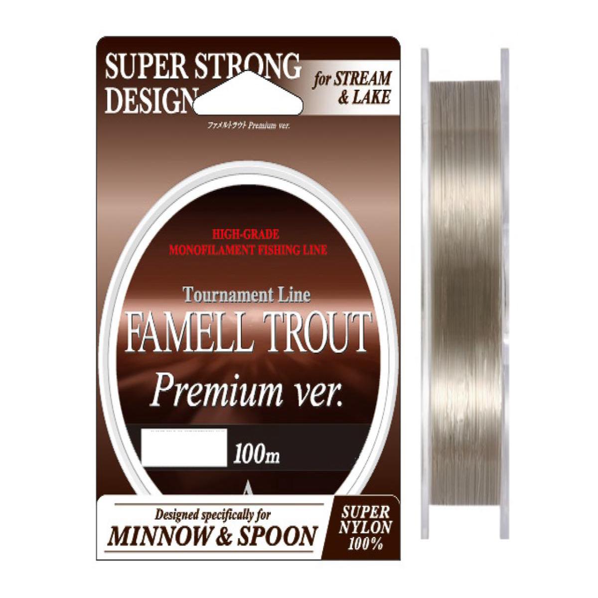 Yamatoyo Famell Trout Premium ver. 100m #0.9 5lb Titanium Brown