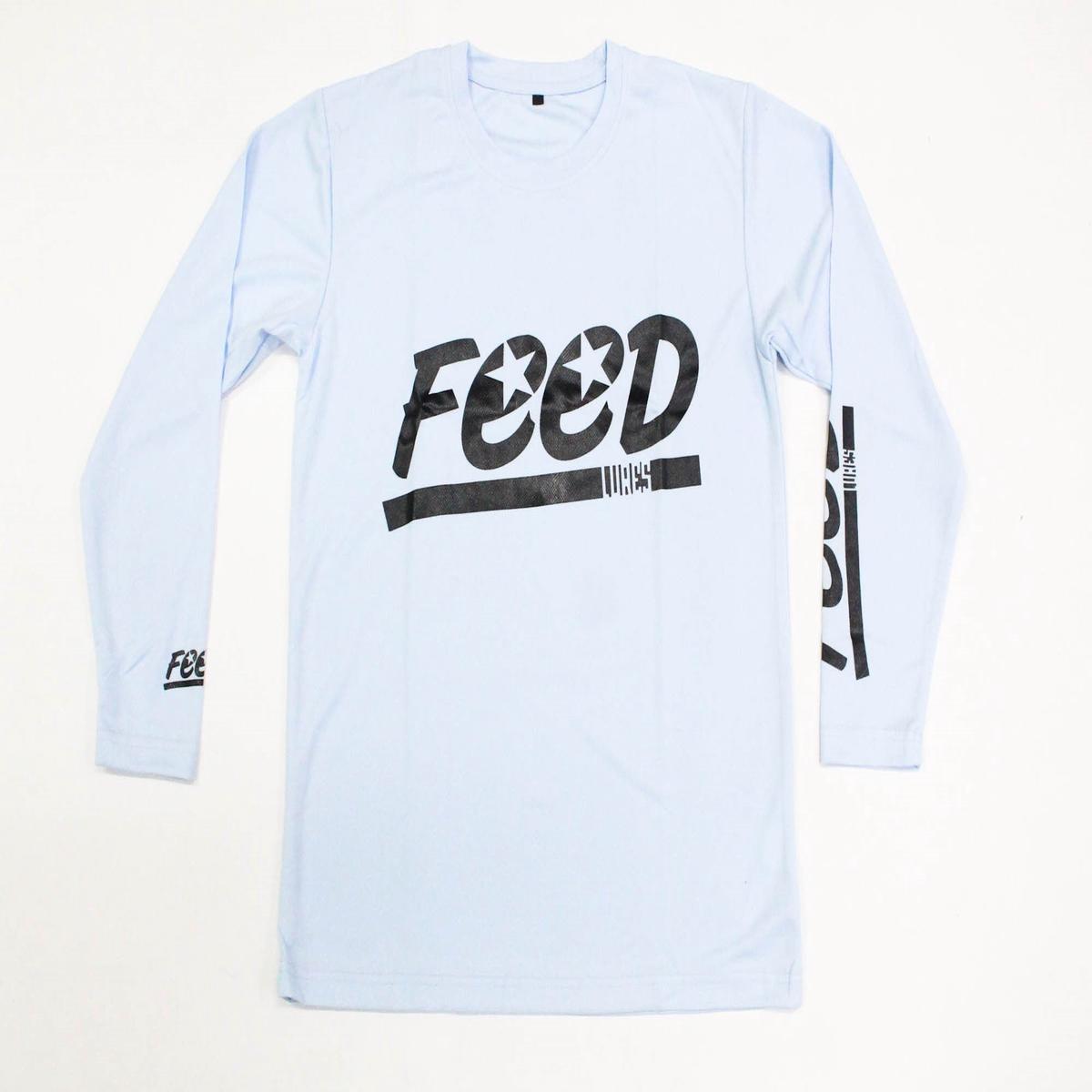 Feed T-Shirt Dry Fit Long Sleeve Size S Blue (8038)