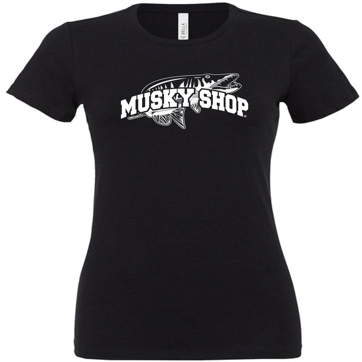 Musky Shop Bella Ladies T-Shirt Black-White Relaxed