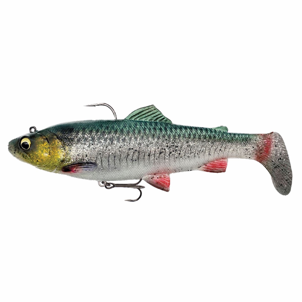 Savage Gear 4D Trout Rattle Shad 17cm 80g S Green Silver