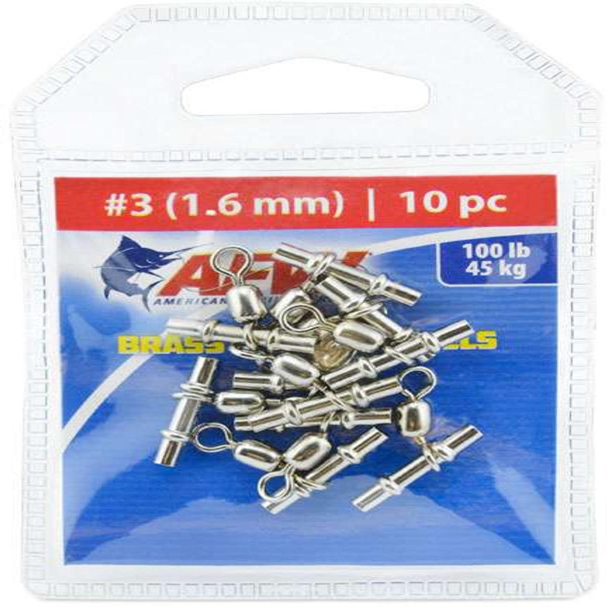 American Fishing Wire Nickel Brass Sleeve Swivels 10 Pack AFW