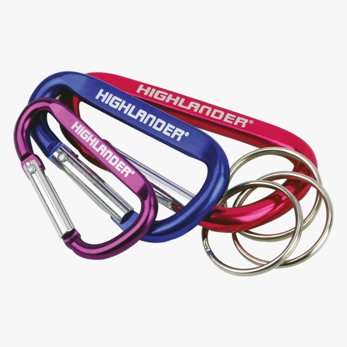 Highlander Karabiner Keyrings 3pack