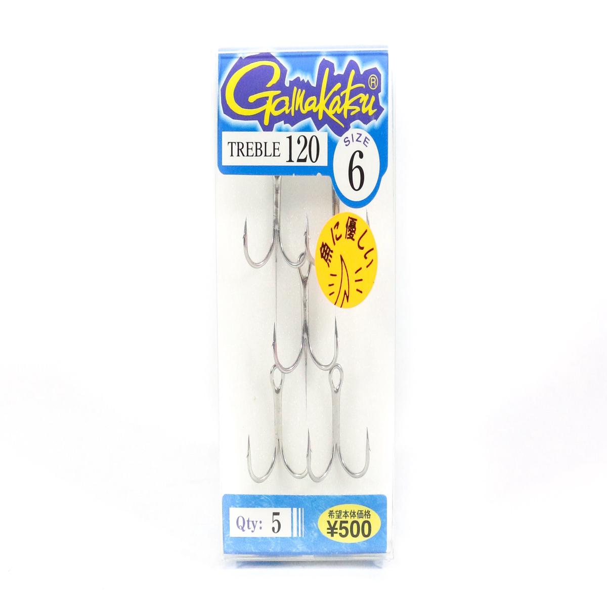 Gamakatsu 66212 Treble Hook Treble 120 Size 6 (0425)