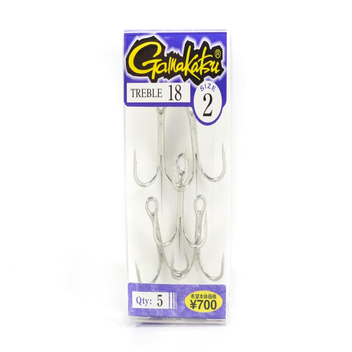 Gamakatsu Treble Hook Treble 18 Size 2 (0852)