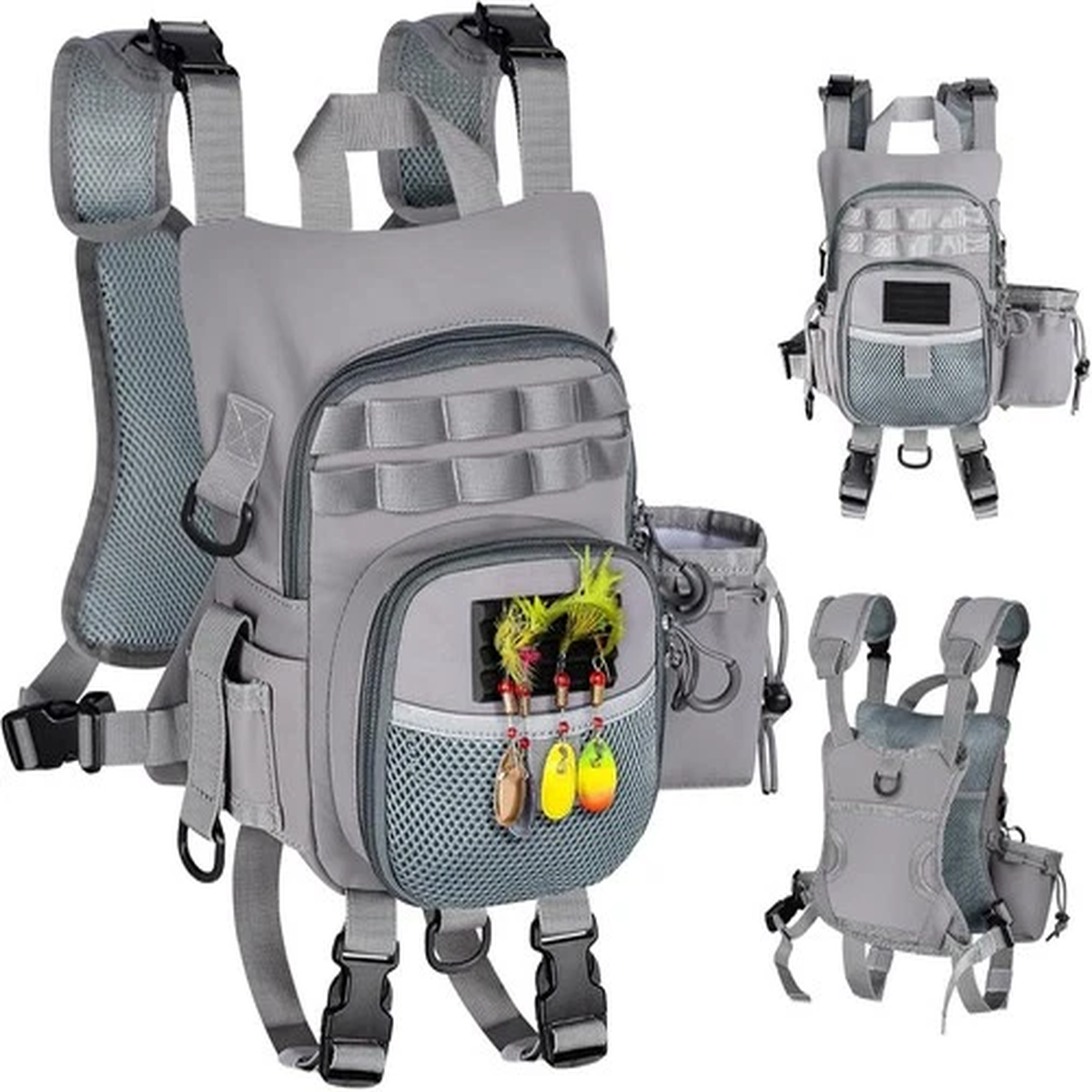 Lightweight Fly Fishing Chest Pack Water-Resistant Gear Storage Chest Bag