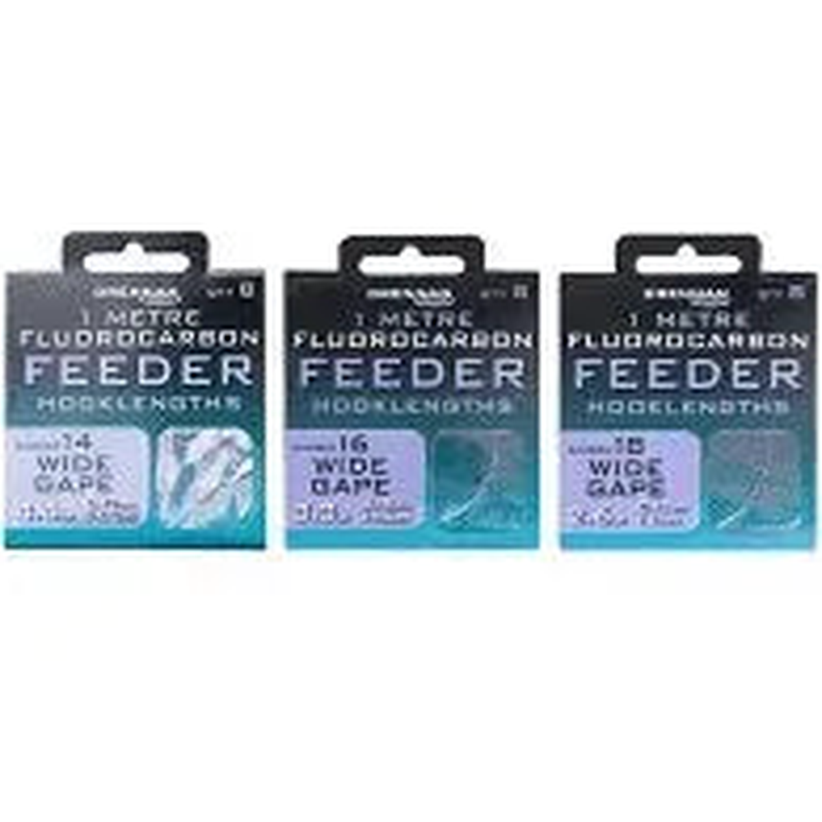 Drennan 1 Metre Fluorocarbon Feeder Hooklength Wide Gape