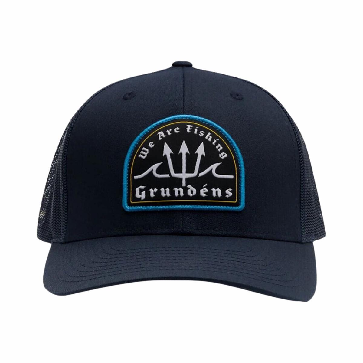 Grundens We Are Fishing Navy Trucker Hat