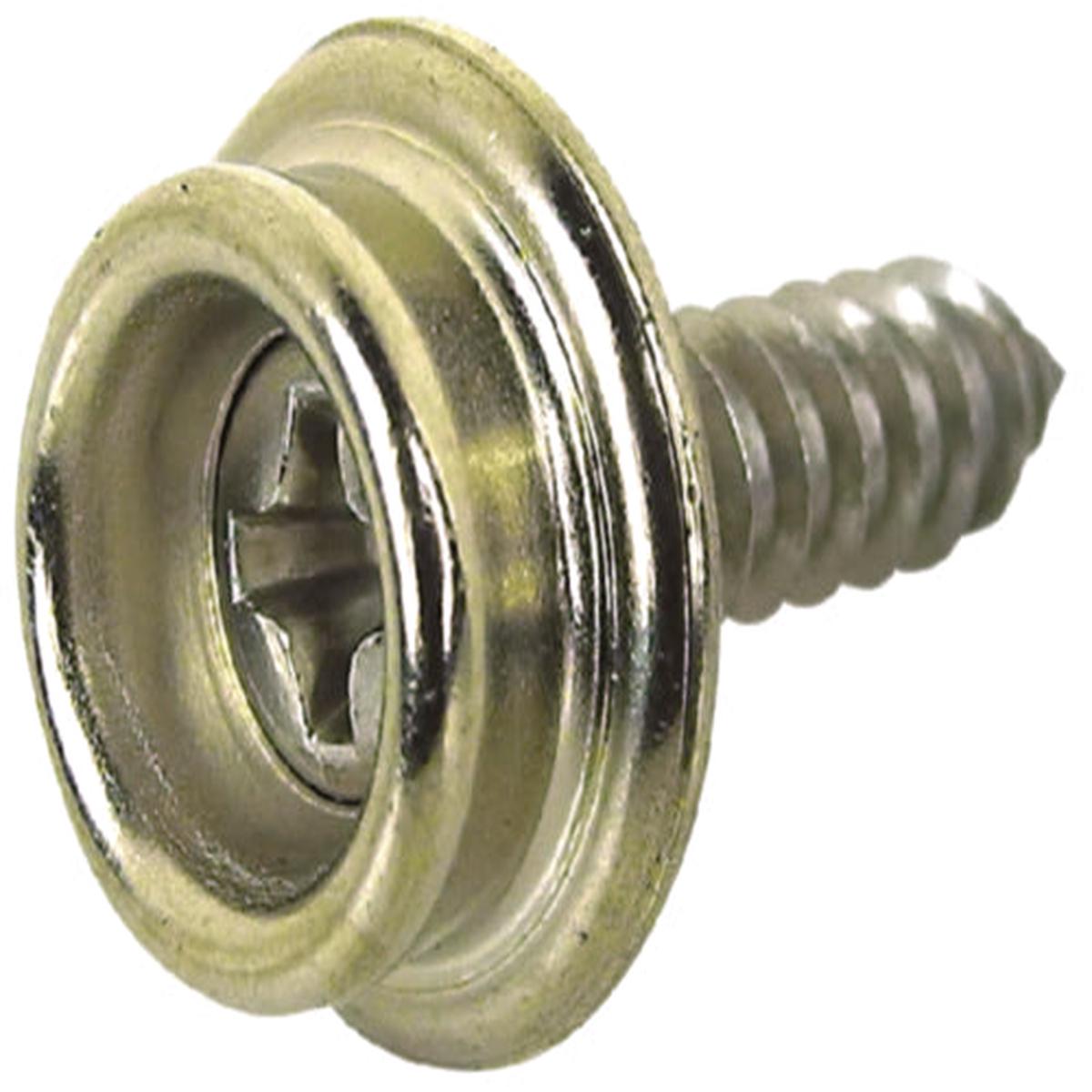 SeaChoice 5/8" x #8 Stainless Steel Canvas Button Stud With Tapping Screw Each