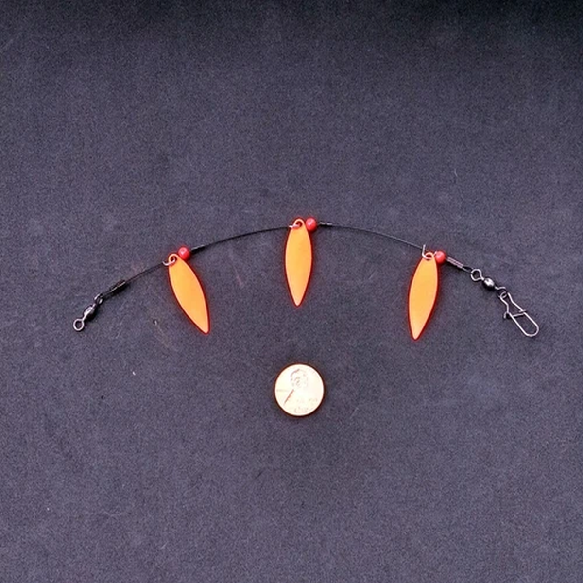 1 Custom 8" Flasher Pop Gear Trolling Rig Bass Trout Walleye Fishing Tackle #40