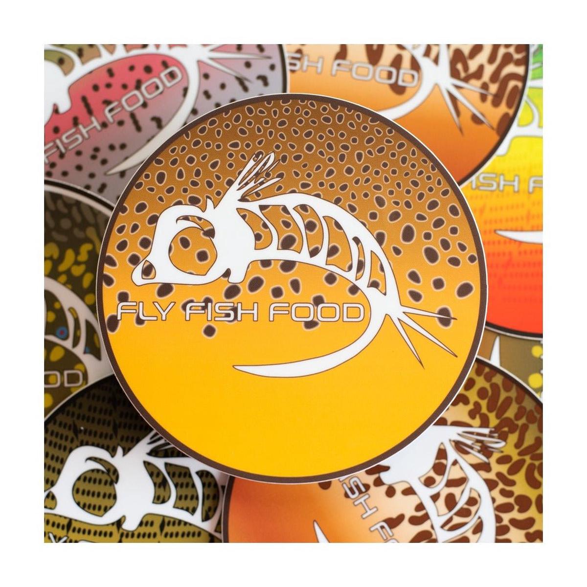 Fly Fish Food Sticker - Brown Trout (5")