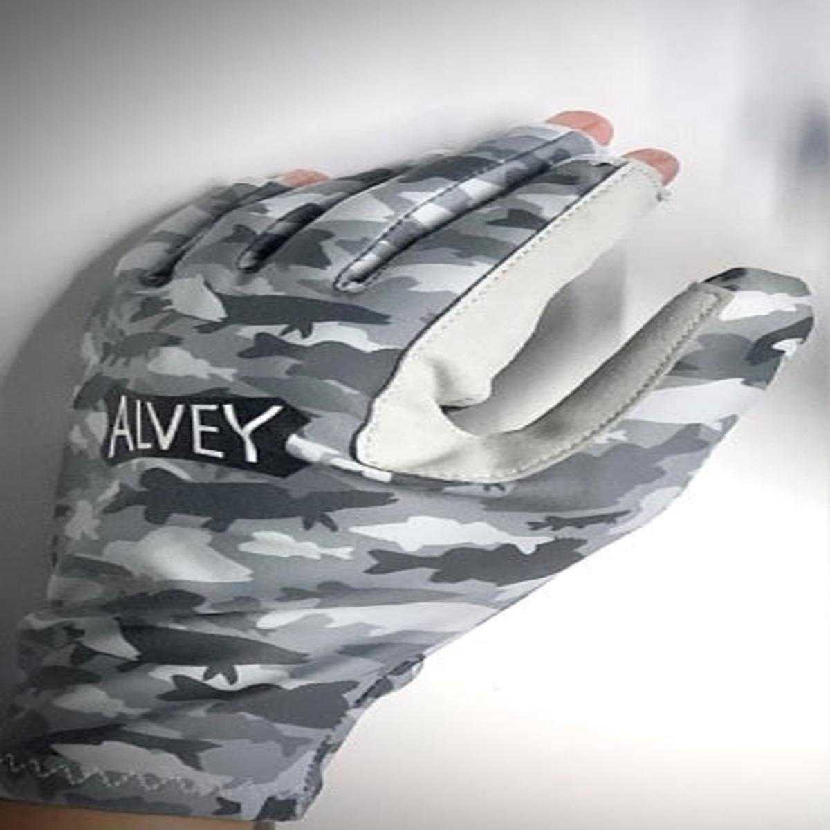 Alvey UPF Stretch Fit Fishing Sun Gloves