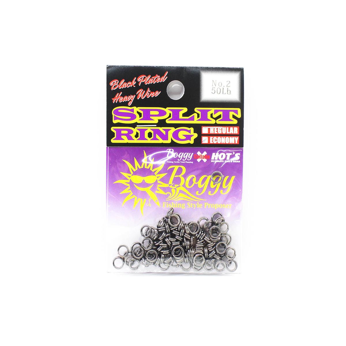 Boggy Split Ring Black Economy Size 2 50lb 100 /pack (1571)