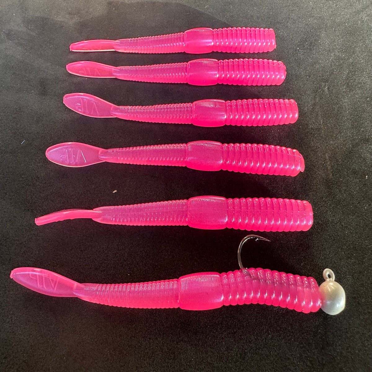 4" (Pink Haze) Steelhead Worms (6 Pack)