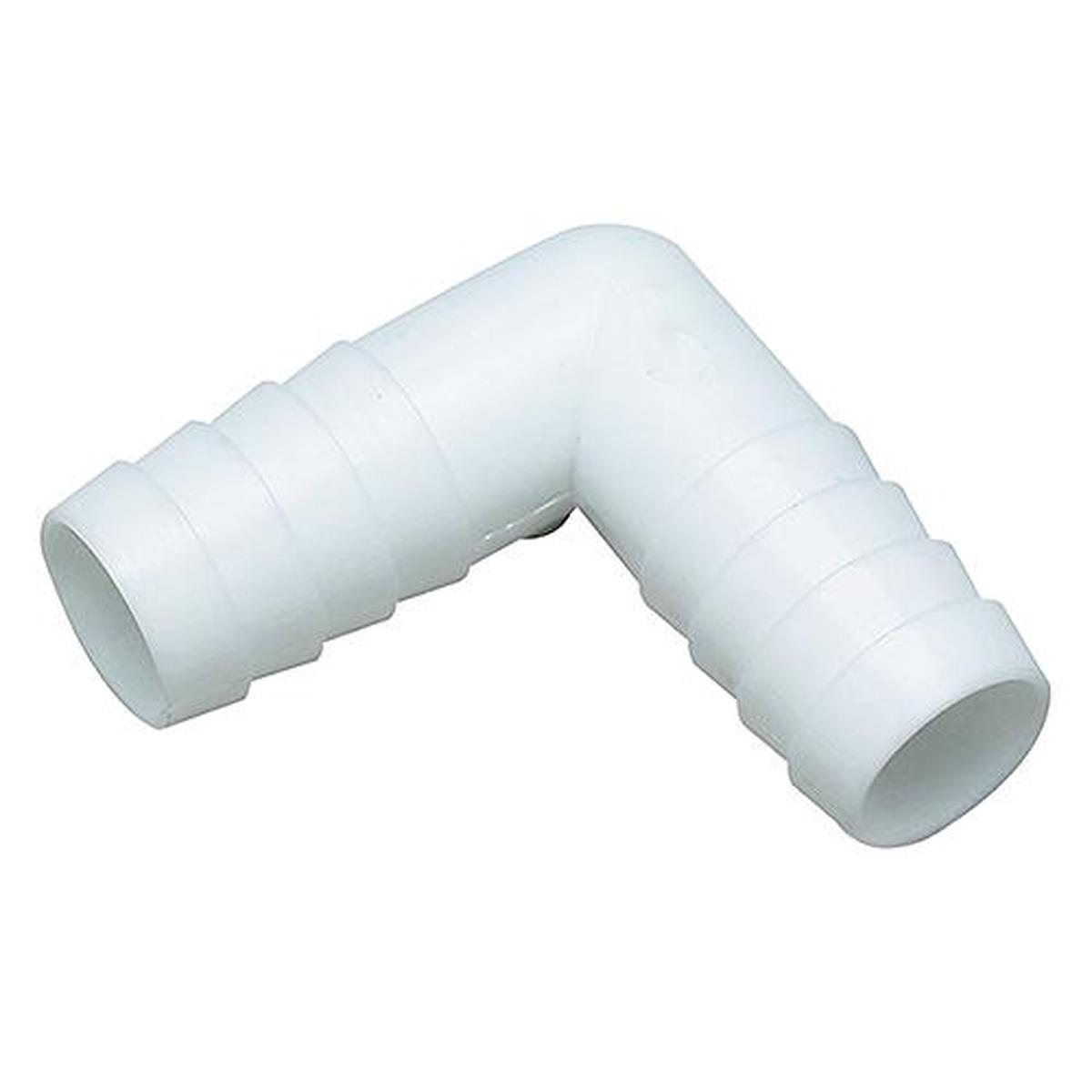 SeaChoice 90 Degree Plastic Elbow for Hose - White.