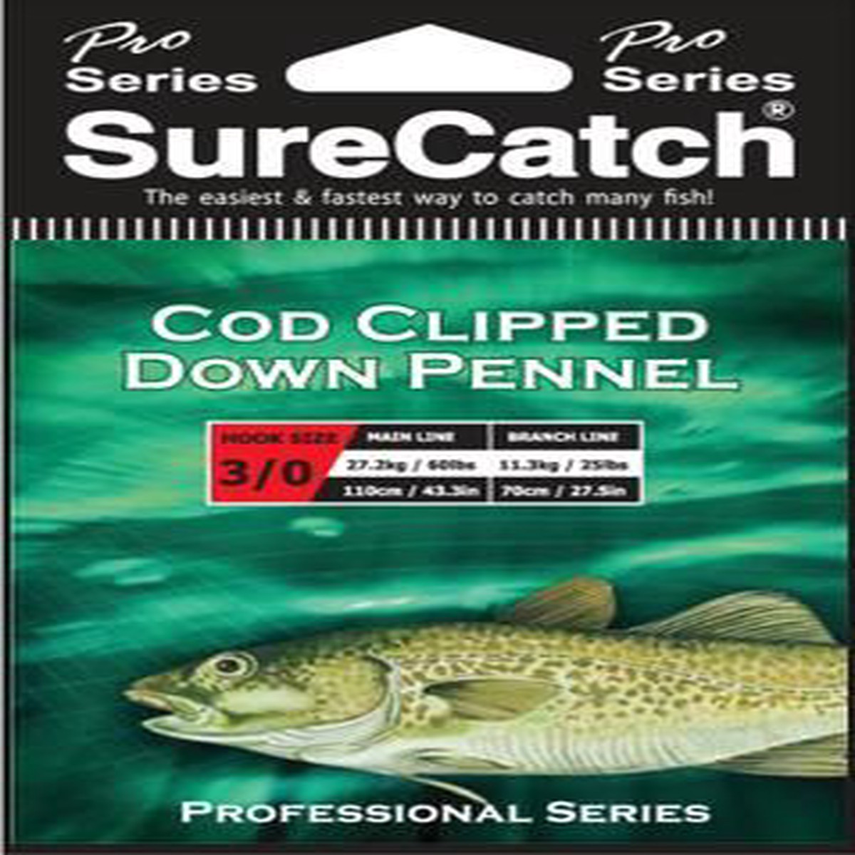 SureCatch Pro Series Cod Clipped Down Pennel Rig