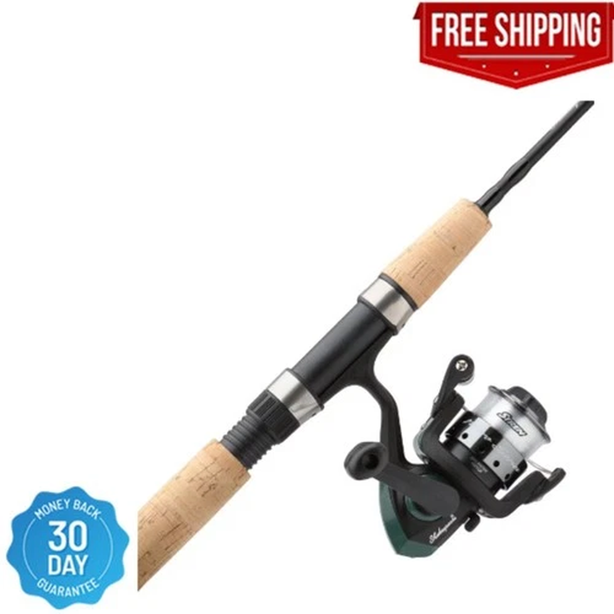Shakespeare Micro Fishing Spinning Combos, 4'6" Ultra Light Rod, 2000 Reel