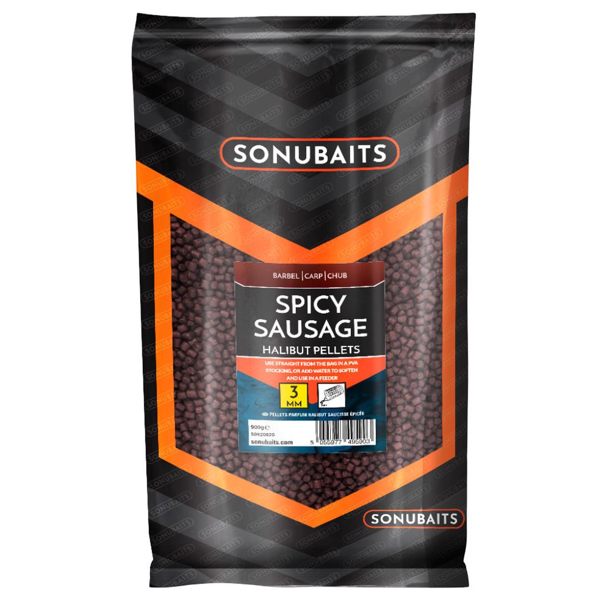Sonu Baits Spicy Sausage Halibut Pellets