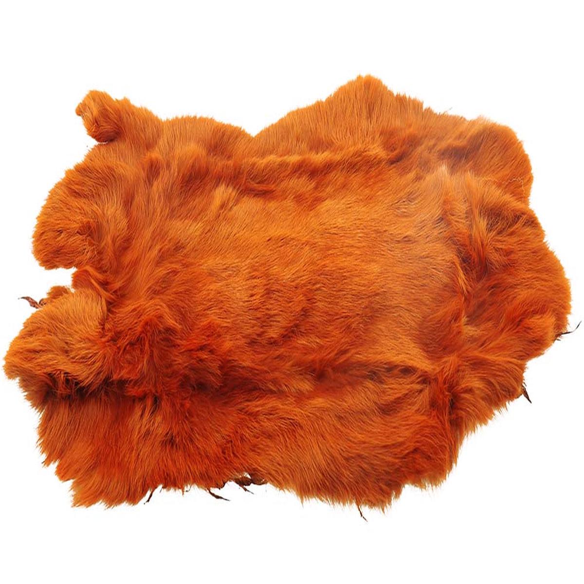 Whole Rabbit Pelts - Burnt Orange