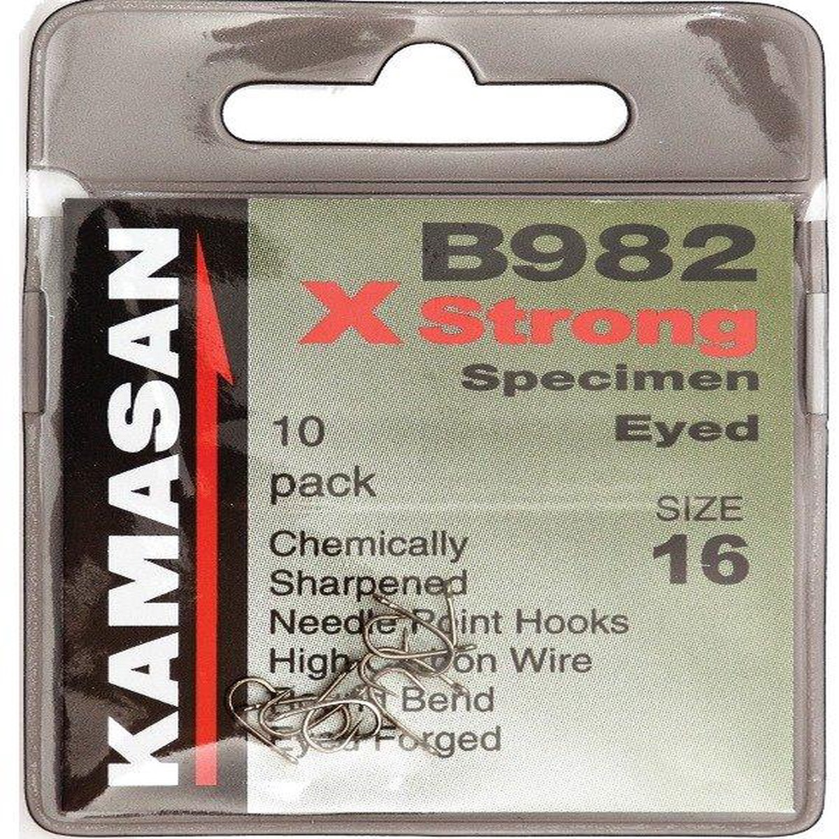 Hook Eyed B982 Size 16 10pk