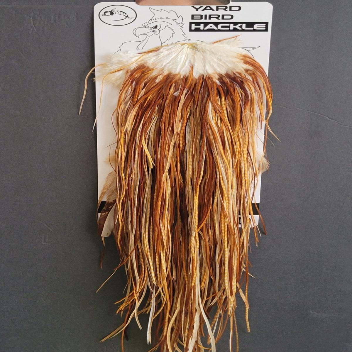 Flash Sale Hackle 435 - Yard Bird Saddle NA - Barred Medium Ginger (size 12-16)