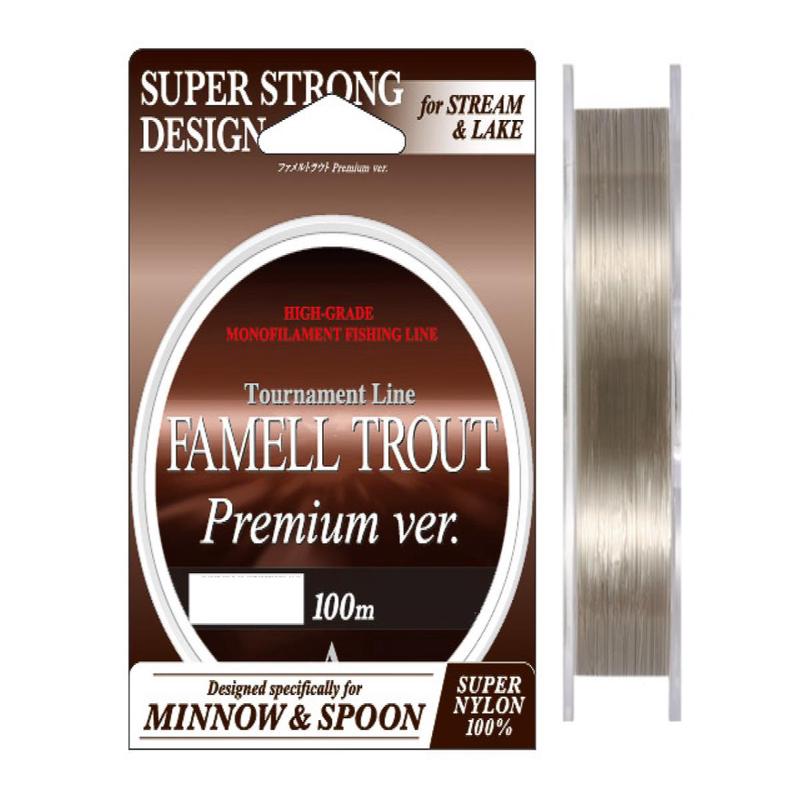 Yamatoyo Famell Trout Premium ver. 100m #0.8 4lb Titanium Brown