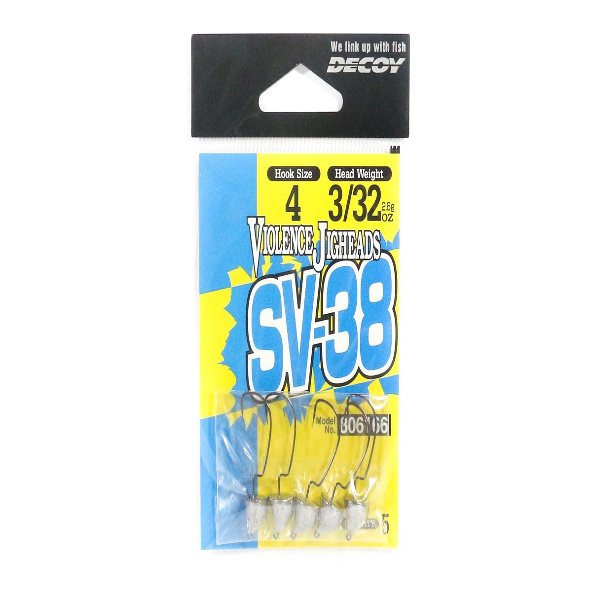 Decoy SV-38 Jig Head Darting Violence Hook Size 4 , 3/32 oz (6166)