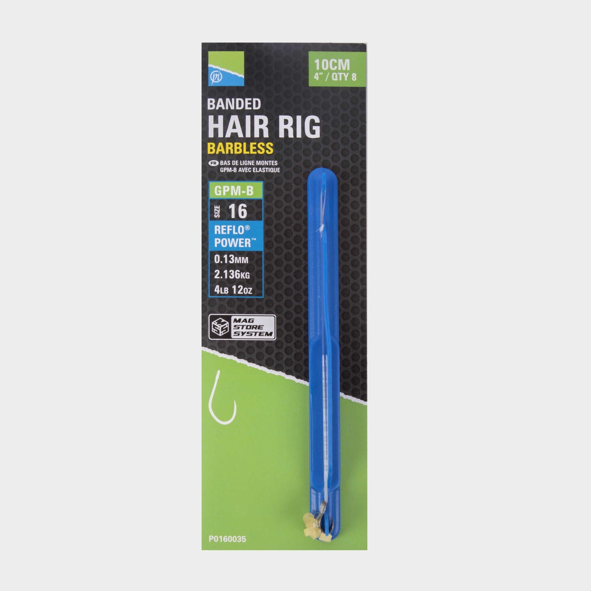 GPM-B Banded Hair Rigs 4"/10cm 16 GPM-B
