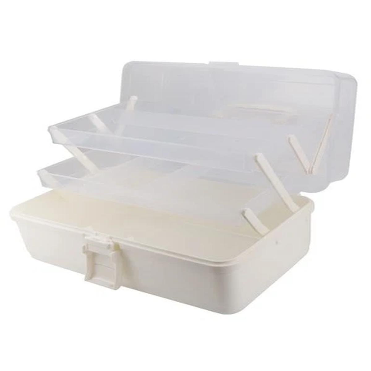 Avlcoaky Large White 3-Layer Portable Fishing Tackle & Art Craft Tool Organizer
