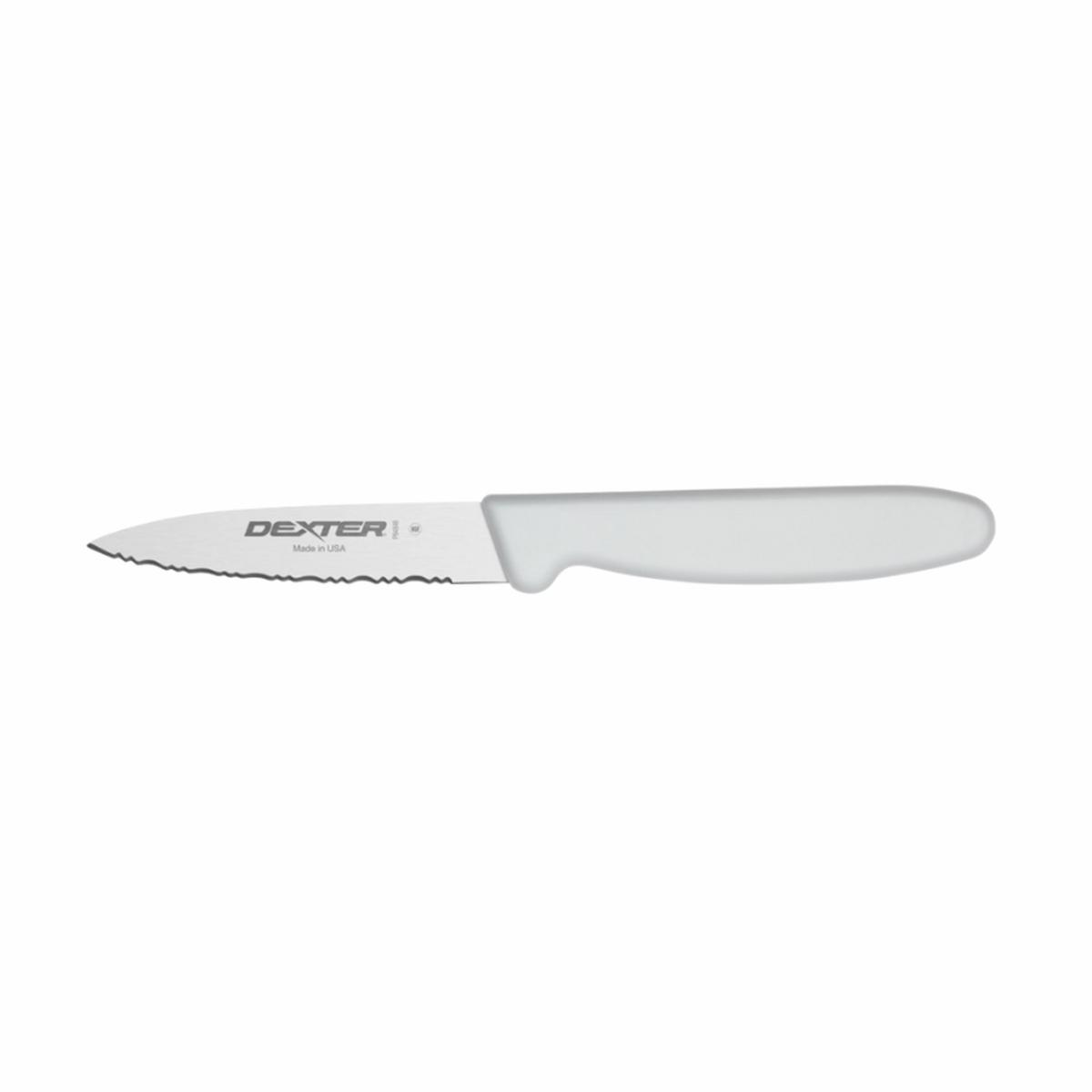 DEXTER RUSSELL BASICS 3-1/8" SCALLOPED TAPERED PARING KNIFE