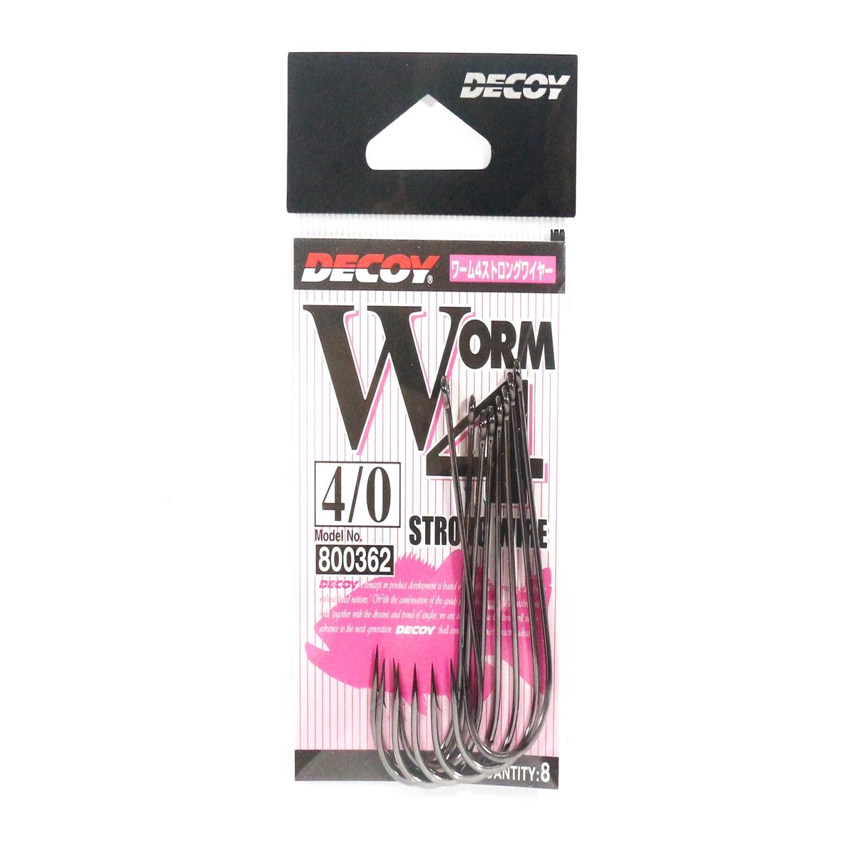 Decoy Worm 4 Strong Wire Hook with Keeper Barb Size 4/0 (0362)