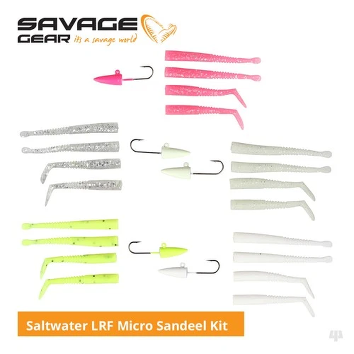 Savage Gear Saltwater LRF Micro Sandeel Kit - Bass Wrasse Perch Fishing Tackle