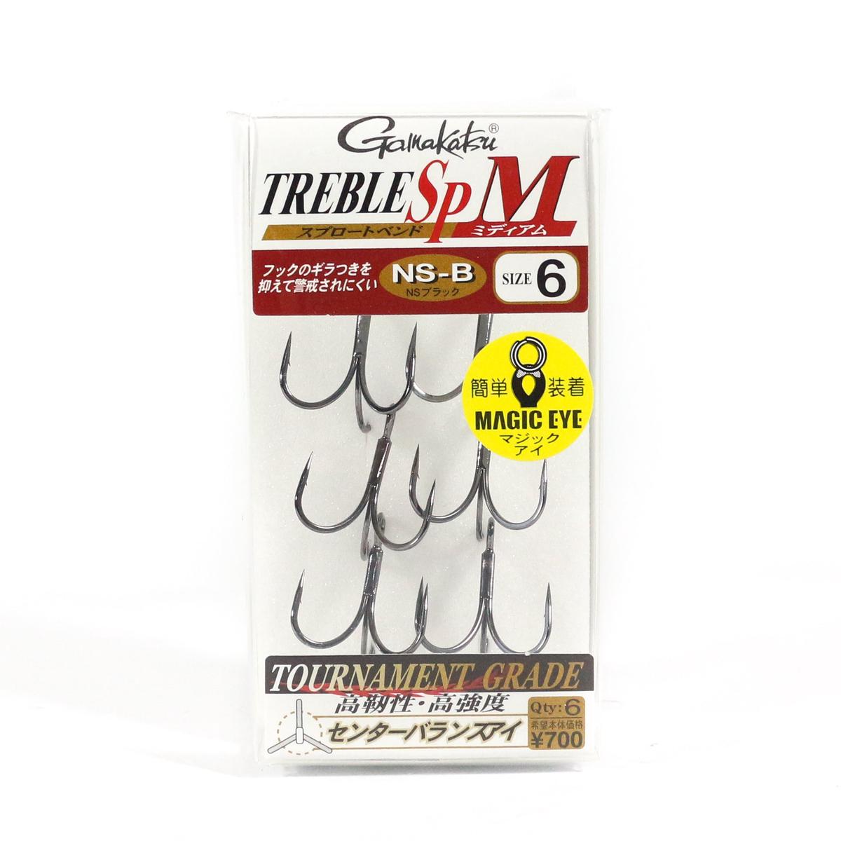 Gamakatsu 67813 Treble Hook SP M Black Size 6 (2724)