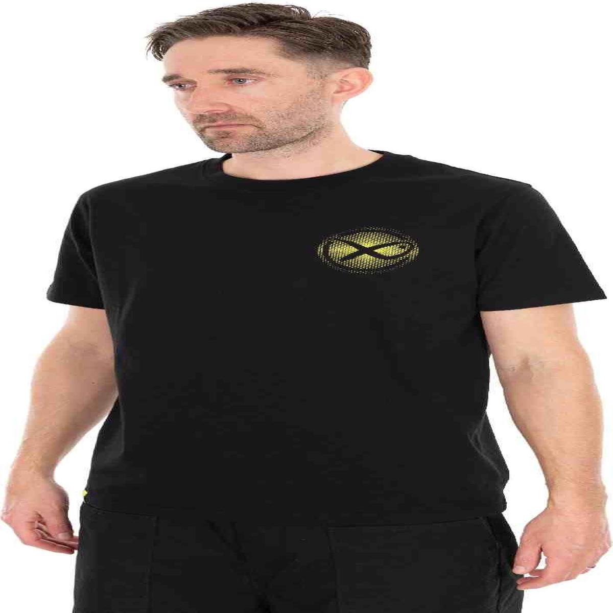 Matrix Large Fade Logo T-Shirt - Black/Lime
