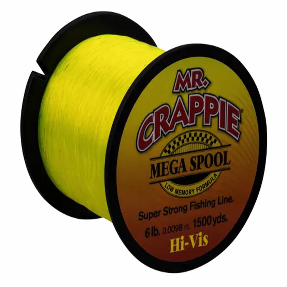 Mr. Crappie Mega Spool 6lb 1500yds - Hi Vis Yellow