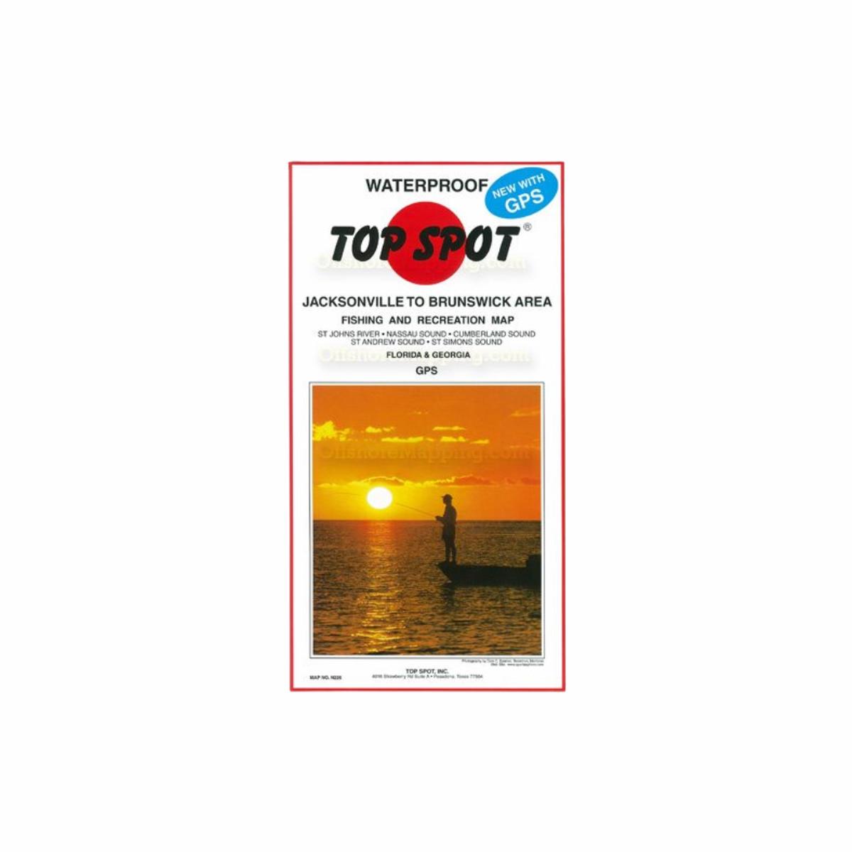 Top Spot Fishing Map N-226 Jacksonville to Brunswick Area.