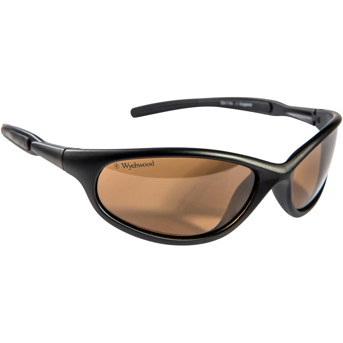 Wychwood, Tips, Black Polycarbonate Framed Sunglasses with Brown Lens