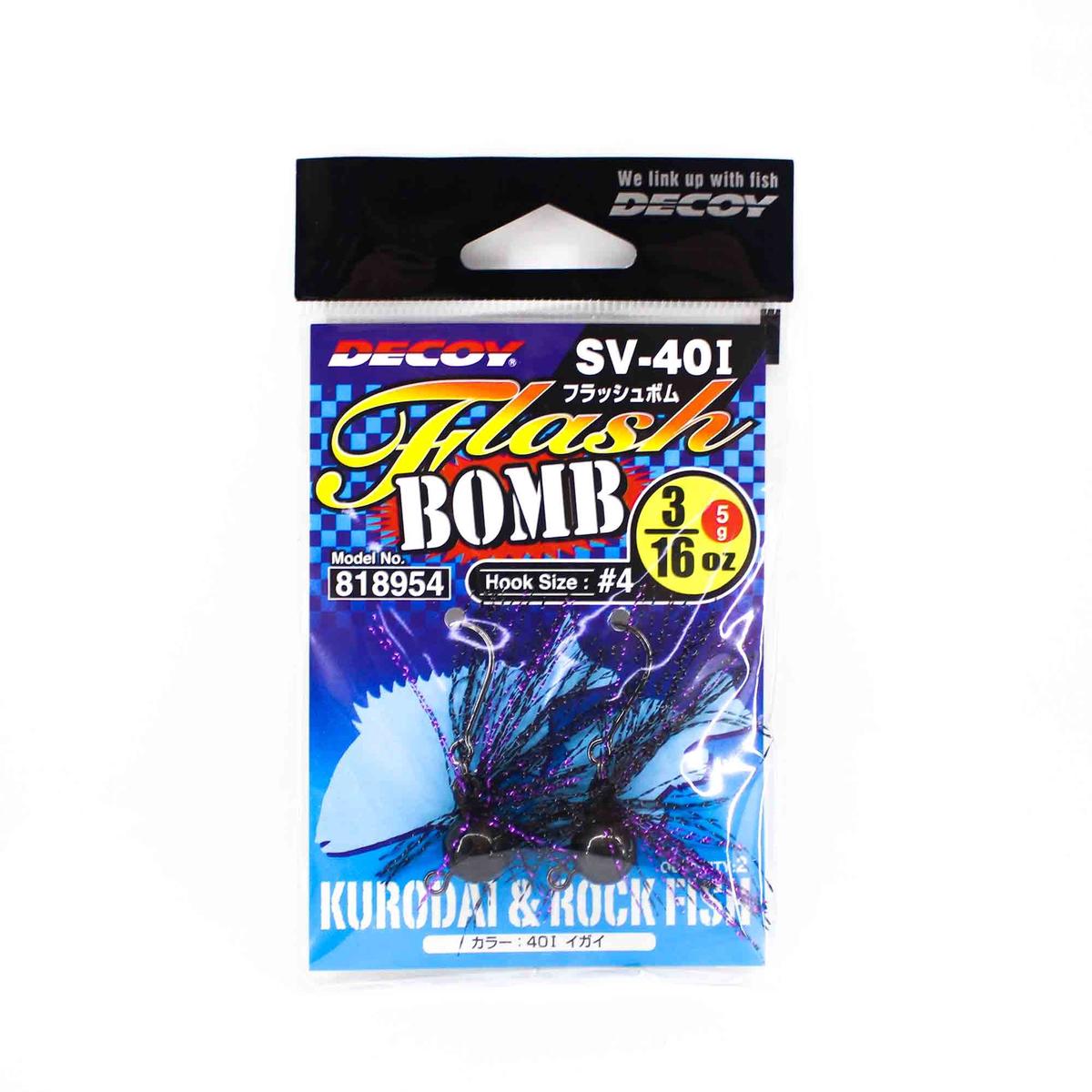 Decoy SV-40I Jig Head Flash Bomb Size 4 , 3/16 oz (8954)