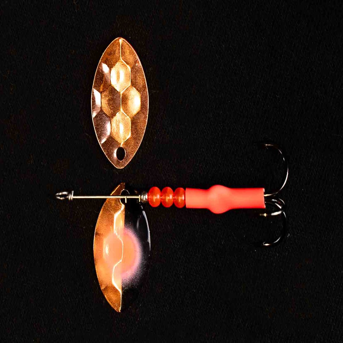 #3.5 Cascade "Black Knight" Salmon Spinner (Single Spinner)