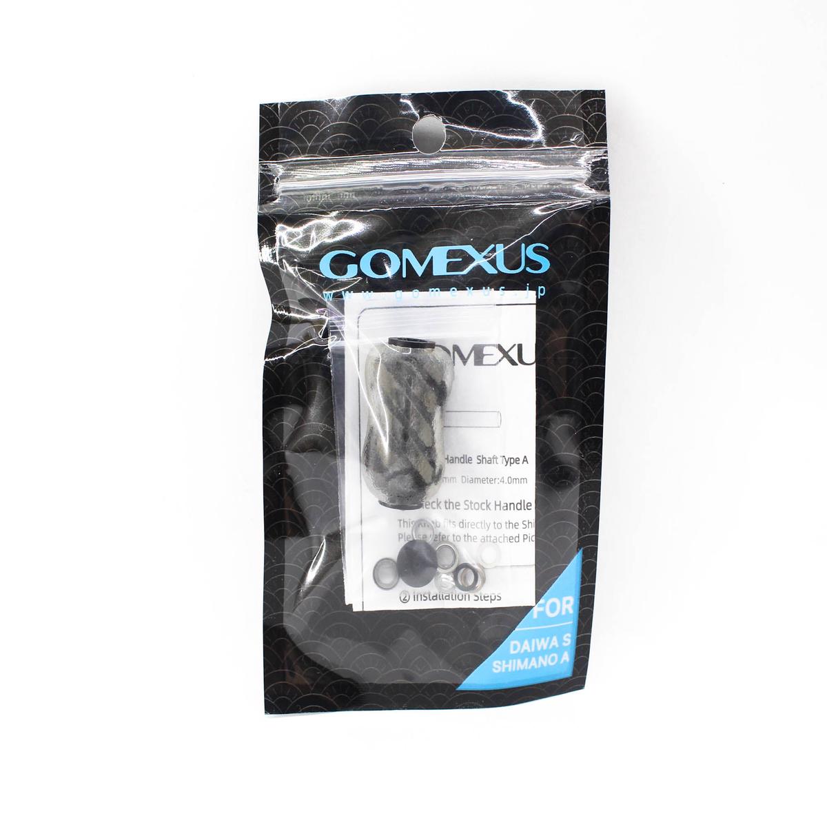 Gomexus S20BKBK Knob TPE Black Clear 22mm Shimano A , Daiwa S (3919)