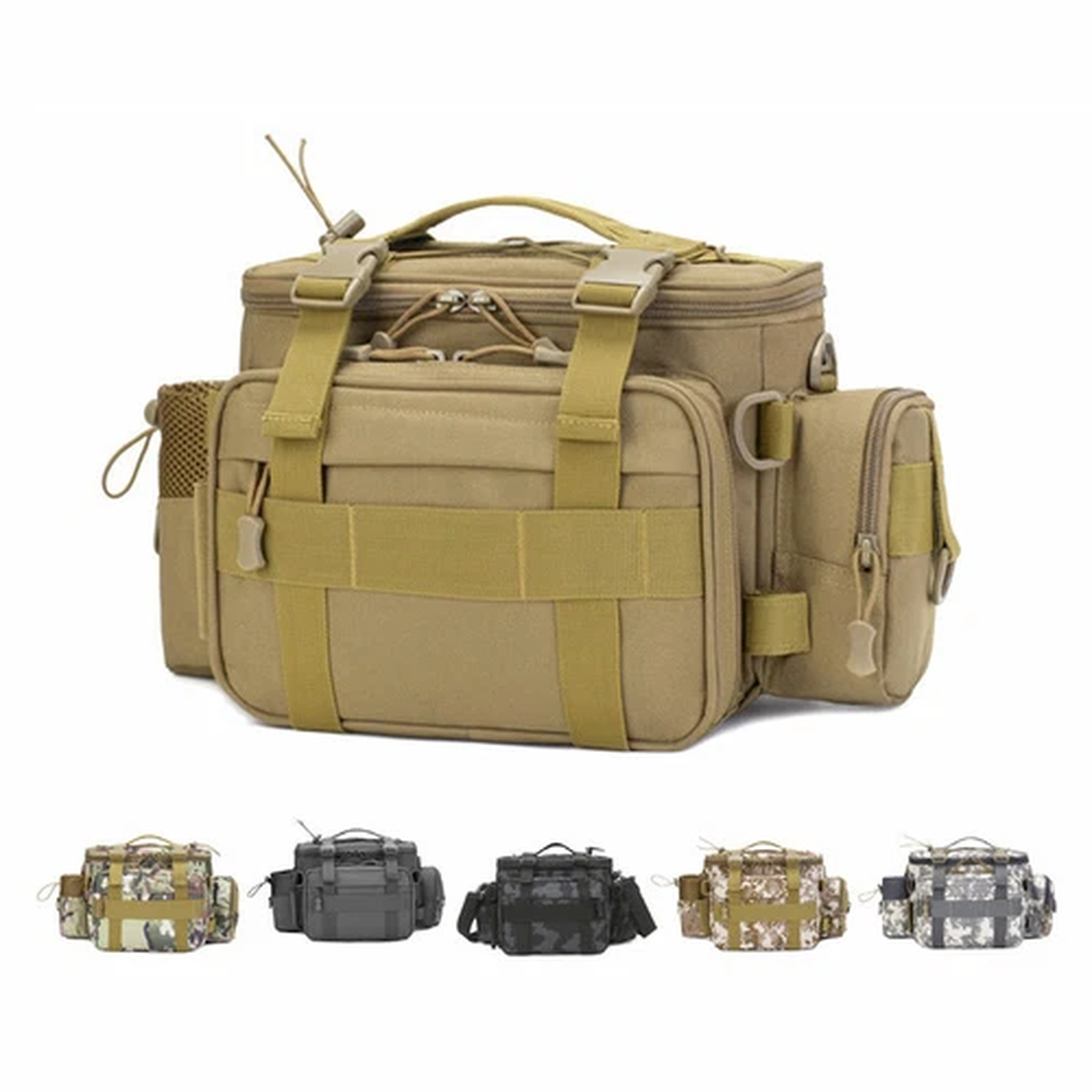 Sirius Survival Easy Access Shoulder & Waist Fishing Tackle Bag - 6 Colors