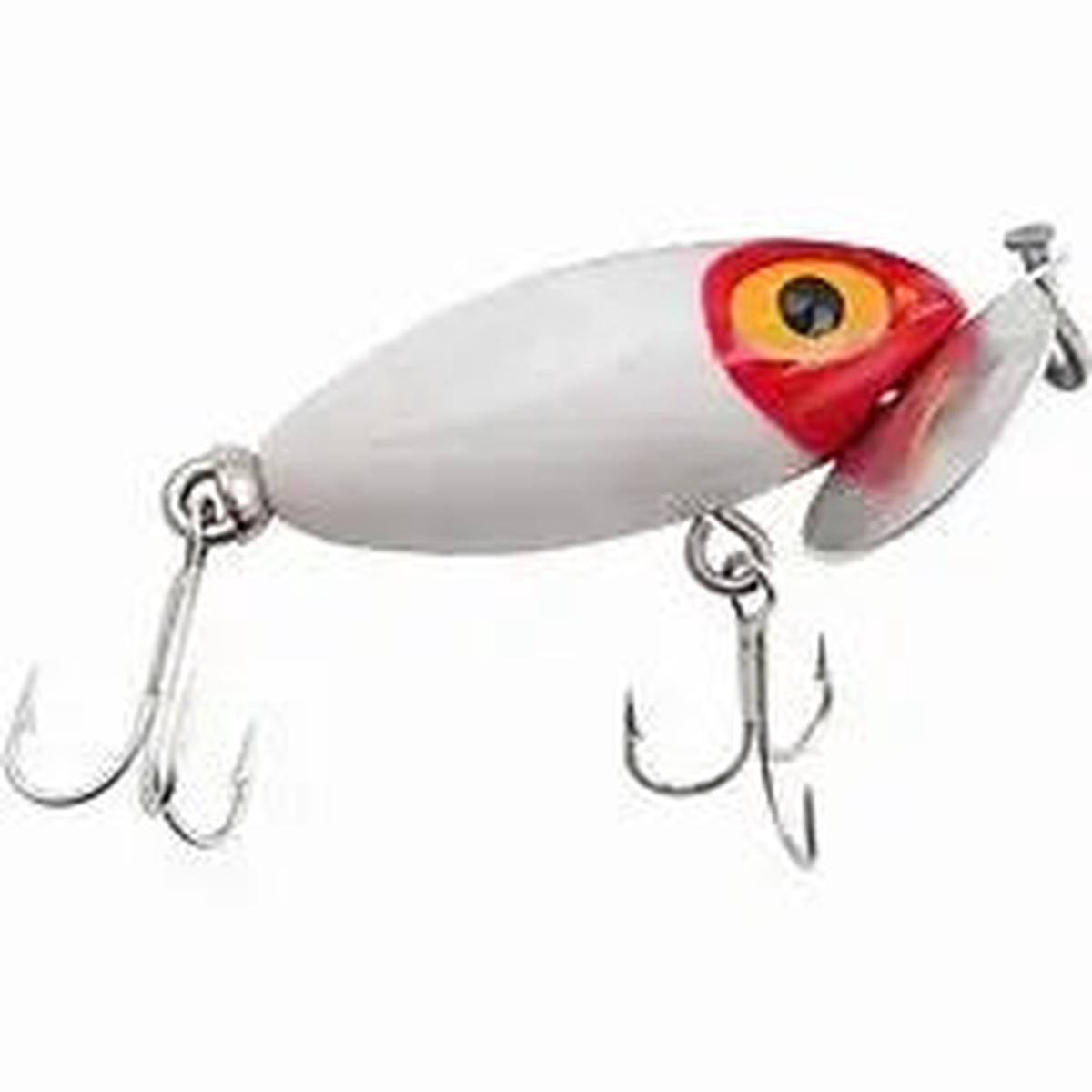 Arbogast Jitterbug - 1/4oz White Red Head