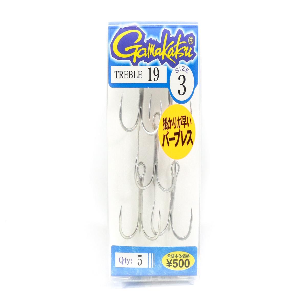 Gamakatsu 66224 Treble Hook Treble 19 Size 3 (0739)