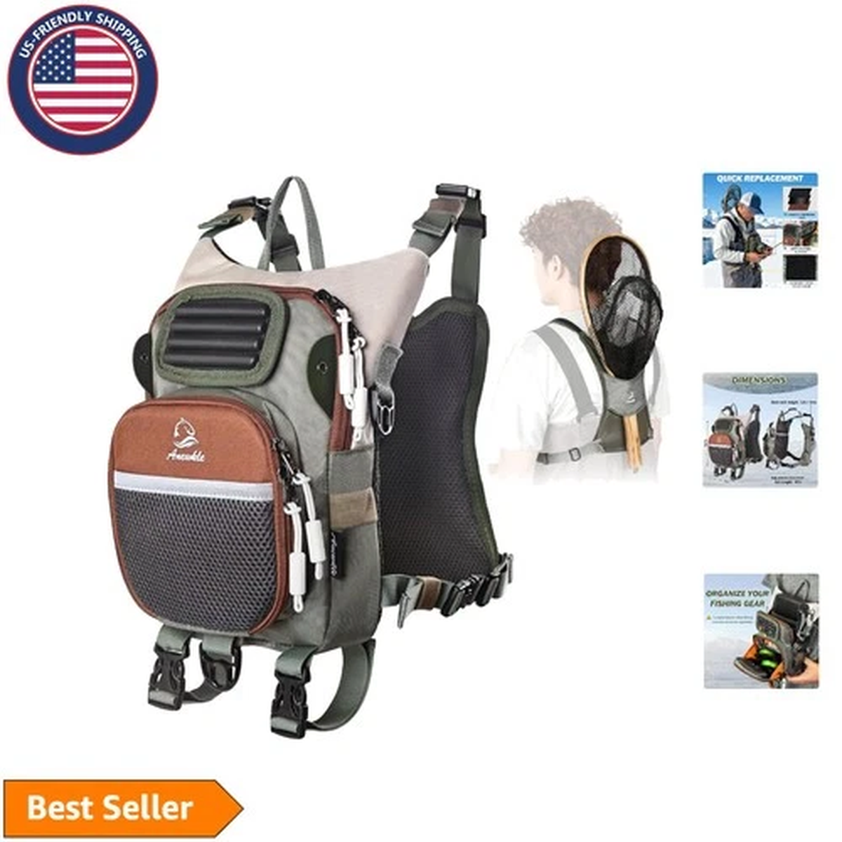 Lightweight Waterproof Fishing Tackle Pack - Organize Your Gear Effortlessly