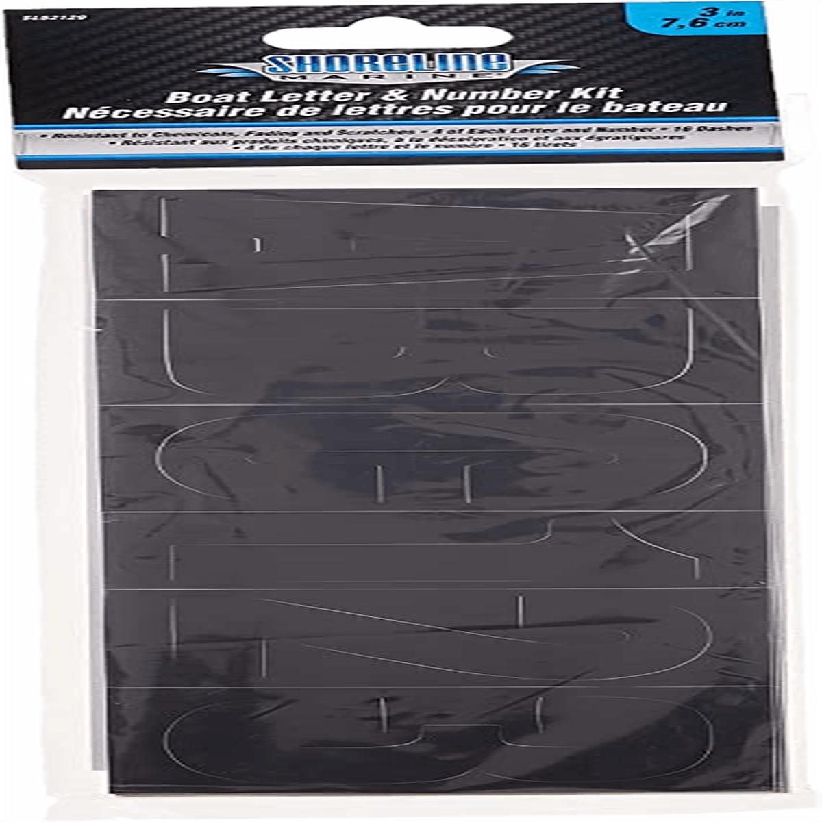Shoreline Marine Boat Black Letter & Number Kit Boat Registration