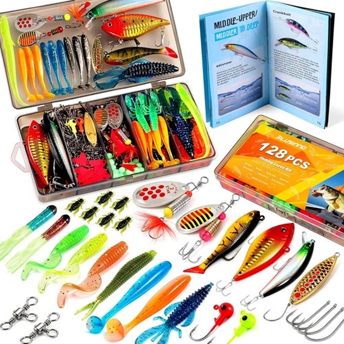 Fishing Lures All-in-One Fishing Tackle Box with Tackle Included Fishing Gear